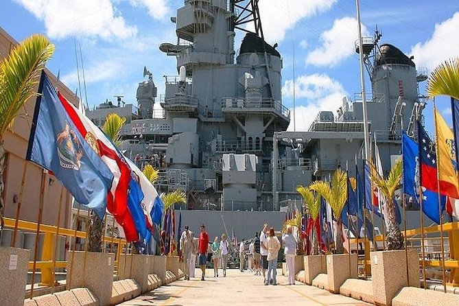 Battleships of WWII at Pearl Harbor from Big Island - Pearl Harbor Visitor Center to the USS Arizona Memorial: film, exhibits, then a calm crossing