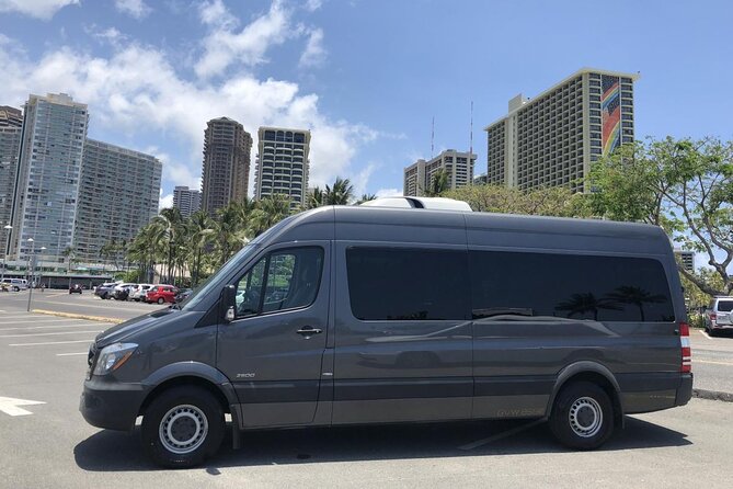 HNL Airport & Waikiki Private Transfer by Brand New Mercedes Van - Price and value: what $160 per group really means