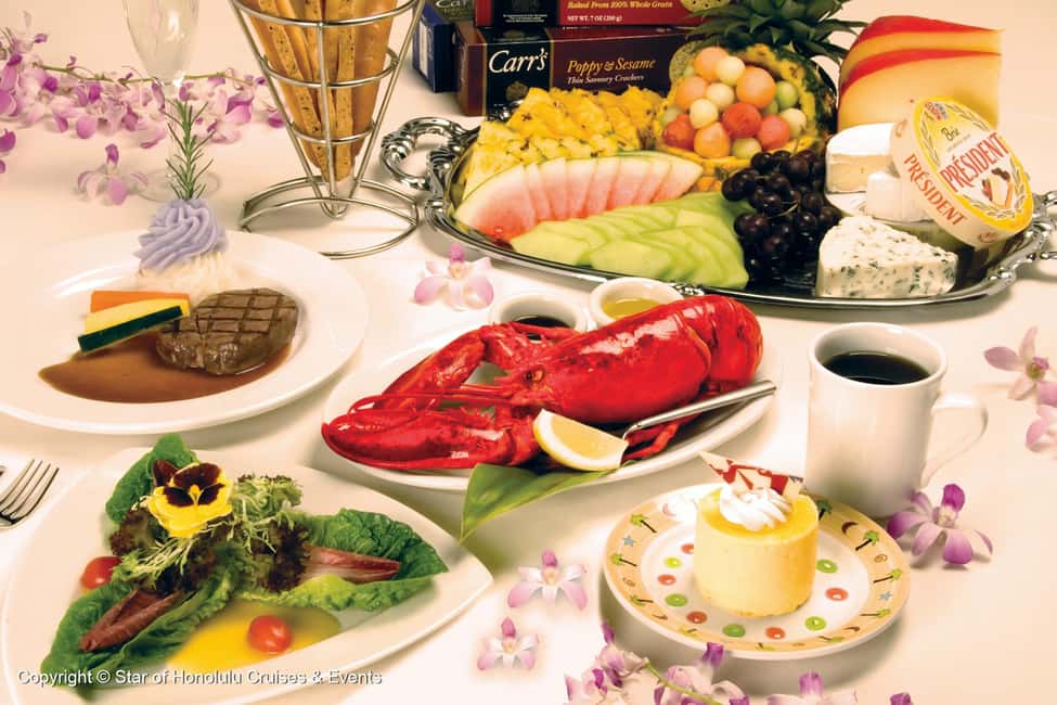 Honolulu: Sunset 5 Course Dinner Cruise with Entertainment - Pier-Side Welcome Hula and a Champagne Toast to Start