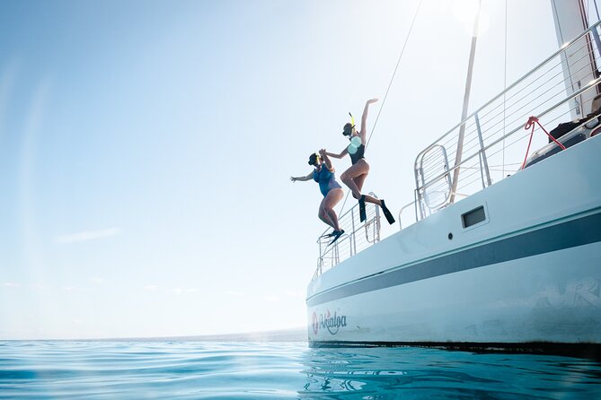 Lāna'i Coast Snorkel and Sail - On-Deck Relaxing After the Water Time