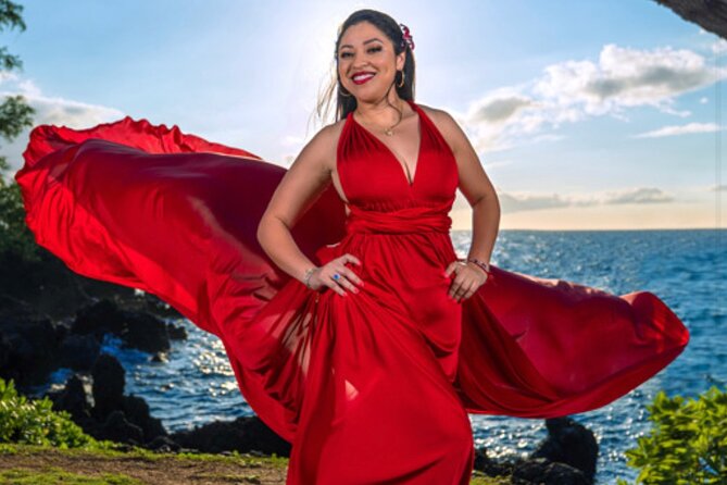 Maui Flying Dress Photoshoot Experience - What the photoship delivers after: unedited JPGs plus edited downloads