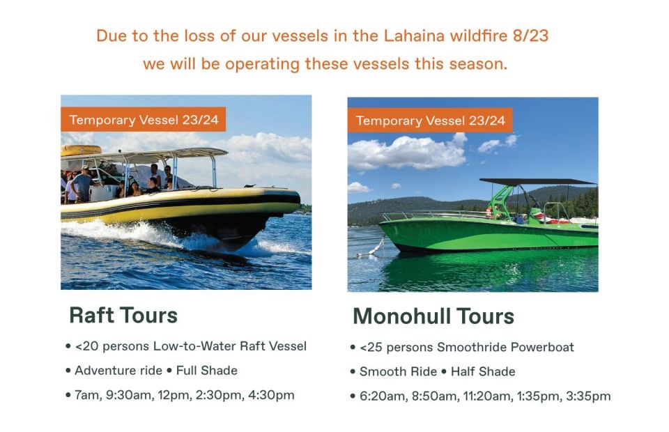 Maui: Guided Whale Watching Tour on Eco Raft - Eco-Raft Whale Watching Off Lahaina, With Lanai in the Mix