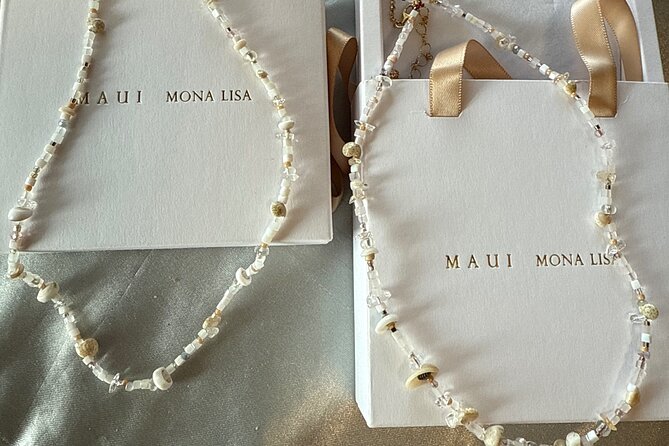 Maui Jewelry Making Class with Puka Shells and Pearls - What’s Included: Gift Boxes, Tools, and Refreshments (Plus BYOB)