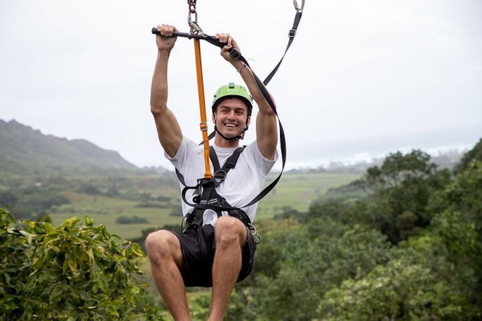 Oahu: Kualoa Jurassic Valley Zipline Tour - First stop: check-in, waiver, and the harness fit