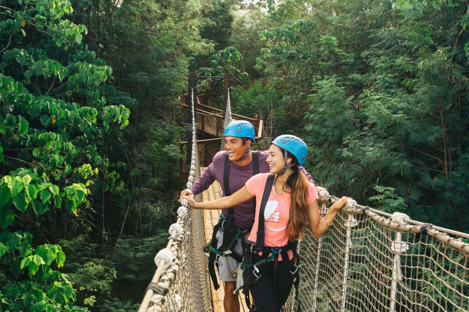 Oahu: North Shore Zip Line Adventure with ATV and Farm Tour - 8 dual zip lines side-by-side: the main event