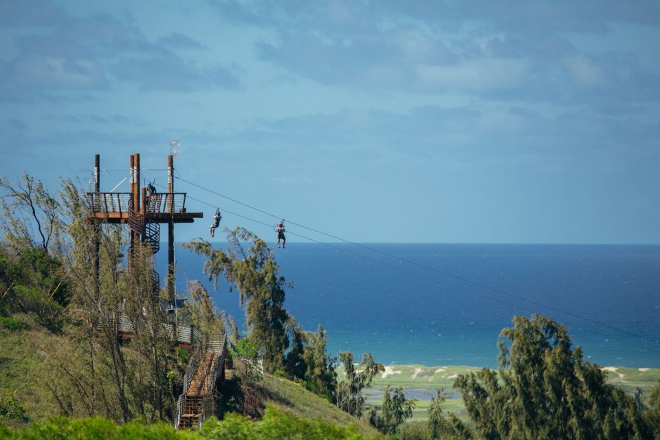 Oahu: North Shore Zip Line Adventure with ATV and Farm Tour - It’s not just ziplines: rappels, sky bridges, boardwalks, and the floating stair case