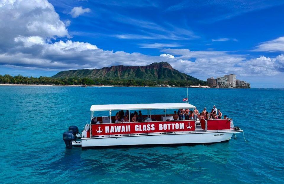 Oahu: Waikiki Glass Bottom Boat Sunset Cruise - Waikīkī Skyline Views During Golden Hour