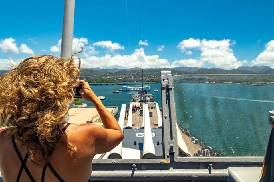 Pearl Harbor and Oahu Circle Island Tour FROM MAUI - The 120-mile Oʻahu loop: coastline, North Shore surf stops, and viewpoints