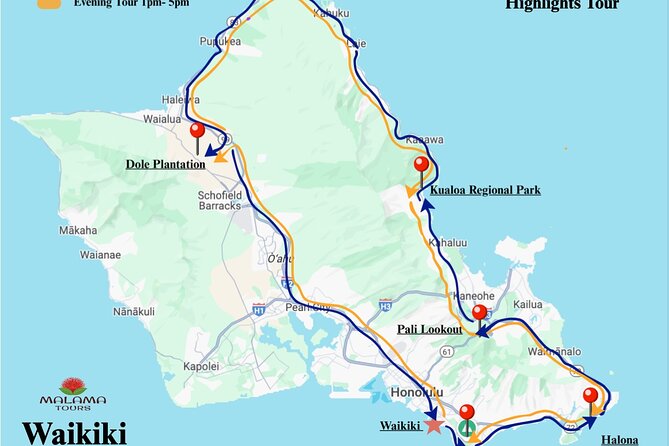 Private Half-Day Circle Island Highlights Tour in Oahu - Diamond Head State Monument: Waikiki views in one focused stop