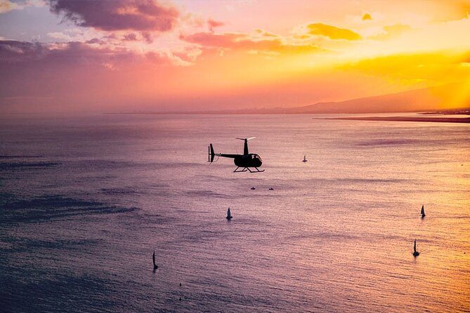Waikiki Sunset - 50 Min Helicopter Tour - Doors Off or On - Honolulu skyline to Diamond Head: the dusk portion that hits fast