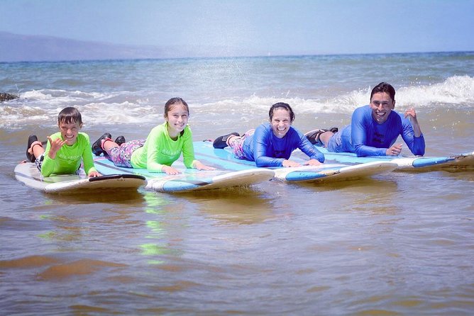 Waves Hawaii Surf School in Kihei Maui - The land lesson: learning the pop-up without the chaos