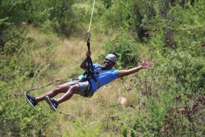Zip & Dip: Zipline and Wet 'n' Wild Waterpark Combo - Coral Crater Zipline: 3 Lines, Real Safety, and a Jungle View